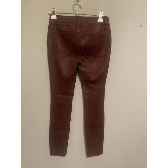 DL1961 Florence Mid Rise Merlot Coated Ultrasculpt Skinny Ankle Jeans Size 26‎ - Picture 6 of 8